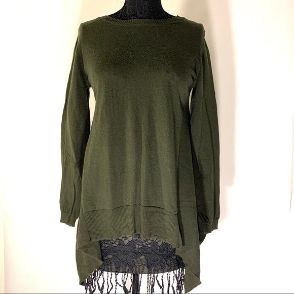 LOGO Lori Goldstein Cashmere Blend Tunic Sweater - Picture 2 of 7